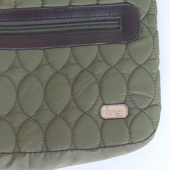 Lug Canter Collection Quilted Army Green Crossbody Purse - Picture 2 of 9